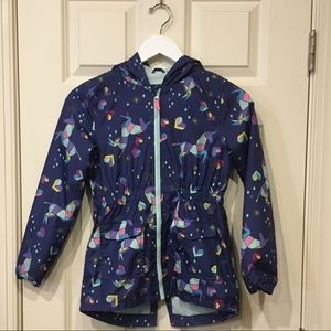🦄☔️ Girls Unicorn Rain Jacket, size 7/8 🌧☂️🦄